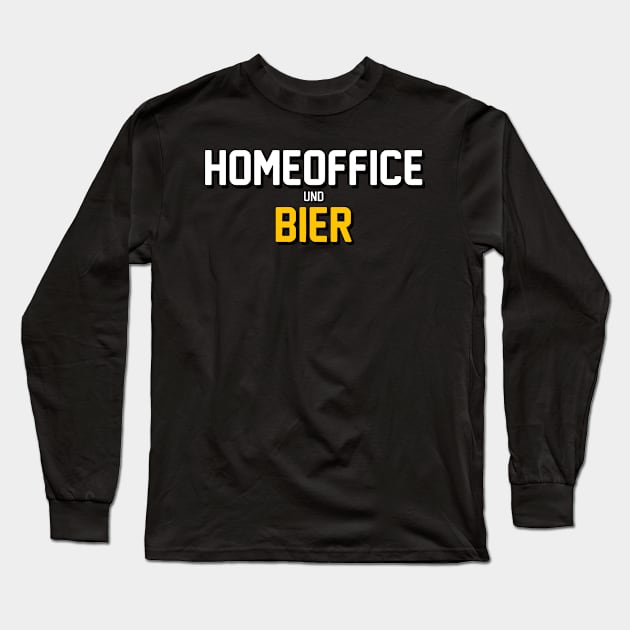 Homeoffice & Bier für Bierliebhaber und Heimarbeiter Long Sleeve T-Shirt by 5StarDesigns